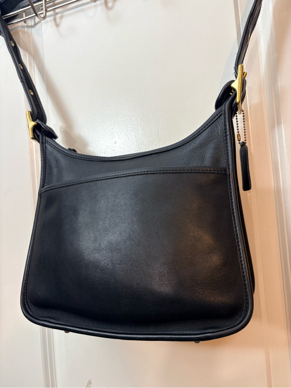 1999 Vintage Coach Black Leather Legacy Zip Crossbody Bag 9966 - Picture 8 of 15